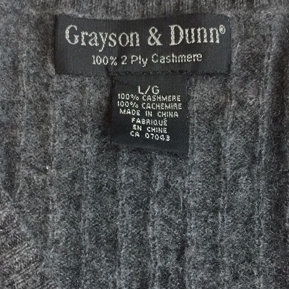 HOST PICK! Grayson and Dunn Grey 2-Ply 100% Cashmere Sweater, Size Large - Picture 4 of 7